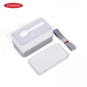 2 βαθμίδες πλαστικό στοιβαζόμενα φορητά γεύματα παρασκευασμένα δοχεία μπεντον κουτί για τα παιδιά