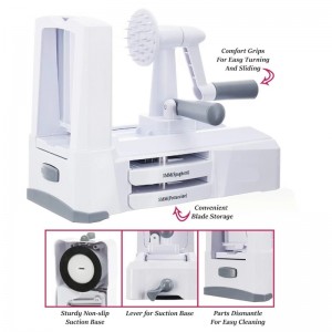 Ρυθμιζόμενος κόφτης κοπής λαχανικών με ανοξείδωτο χάλυβα 3 λεπίδες