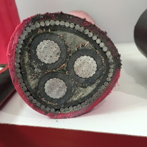 SANS 1339 XLPE Μονωμένο καλώδιο με θωράκιση 6mm 3 για θήκες με ονομαστική τάση 3.8 / 6.6 KV έως 19/33 KV