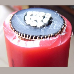 Καλώδιο τροφοδοσίας καλωδίου υψηλής τάσης 15kV 8,7 / 15KV με μεταλλική θωράκιση