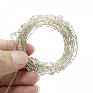 5M 3M 2M 1M LED χαλκού Ασημένια σύρματα φανάρια φώτα νεράιδα γιρλάντα για το νέο έτος Χριστούγεννα διακόσμηση γάμου σπίτι μπαταρίας