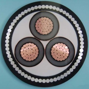 1-30KV 6mm 3 θωρακισμένο καλώδιο με θωράκιση πυρήνα IEC60502, SANS 1339, BS 6622, AS / NZS1429.1, NFC 33226, CSA C 68.5
