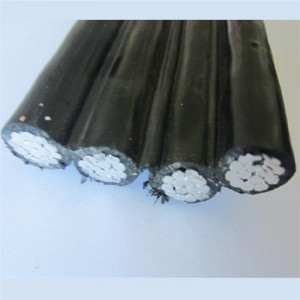 4x16mm ABC 4core Aerial Bundle Xlpe καλώδιο αλουμινίου / καλώδιο τετραπλής αλουμίνιο
