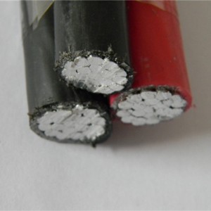 Εναέριο καλώδιο Drop καλώδιο τροφοδοσίας Triplex 600V 2AWG 4AWG 2 / 0AWG 4 / 0AWG 350MCM