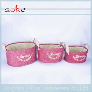 Υφασμάτινα Καλάθια Αποθήκευσης Καφασιού με Λαβές