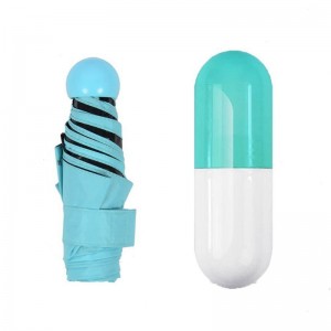 Ζεστό Πώληση Μικρό μέγεθος 5 φορές Μίνι Κυρίες Κάψουλα Ομπρέλα