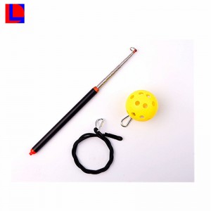 Ζεστό φορητό αλουμινένιο τηλεσκοπικό σκύλο με κρεμαστή και φωτεινή μπάλα