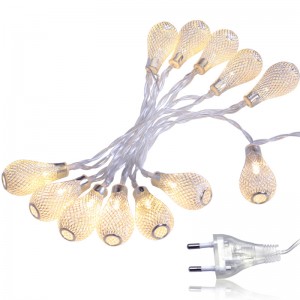 10/20/40 LEDs Φώτα String, Λειτουργία Μπαταρίας Χριστουγέννων Fairy Light, Hollow Λάμπα Λάμπα Drop Λάμπα για Χριστούγεννα Διακόσμηση Γάμου Μέγεθος: G...