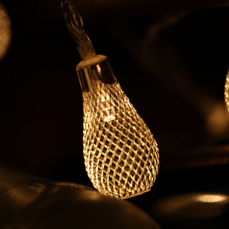 10/20/40 LEDs Φώτα String, Λειτουργία Μπαταρίας Χριστουγέννων Fairy Light, Hollow Λάμπα Λάμπα Drop Λάμπα για Χριστούγεννα Διακόσμηση Γάμου Μέγεθος: Golden 40 LED