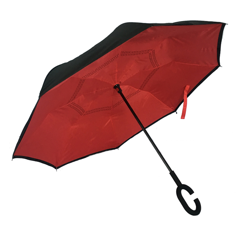 Hot Selling Νέα προϊόντα Stock Custom Reverse Umbrella με εκτυπώσεις λογότυπων