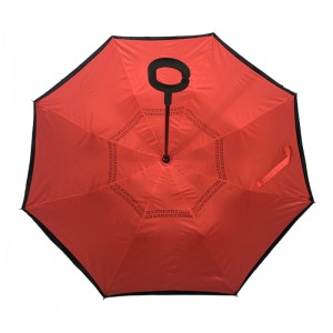 Hot Selling Νέα προϊόντα Stock Custom Reverse Umbrella με εκτυπώσεις λογότυπων