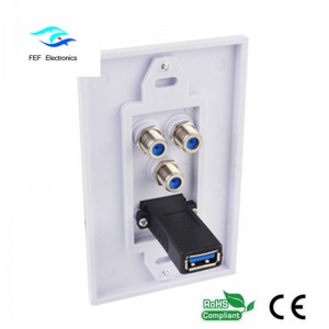Επιτοίχια πλάκα USB3.0 AM + 3F Επιτοίχια πλακέτα πρόσοψης 115 * 70MM Κωδικός: FEF-M-026