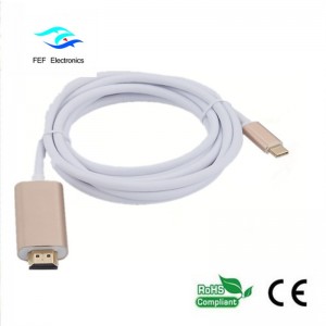 USB τύπου c σε HDMI αρσενικό μετατροπέα ABS κέλυφος Κωδικός: FEF-USBIC-013