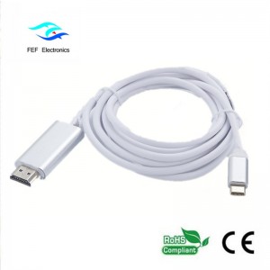 USB τύπου c σε HDMI αρσενικό μετατροπέα ABS κέλυφος Κωδικός: FEF-USBIC-013