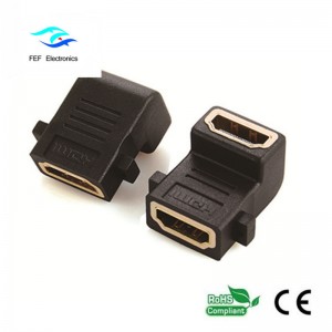 HDMI θηλυκό σε HDMI θηλυκό προσαρμογέα 90 γωνιακός τύπος Κωδικός: FEF-H-007