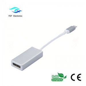 USB TYPE-C σε θήκη μετατροπέα Displayport Μεταλλική θήκη Κωδικός: FEF-USBIC-004