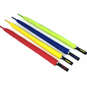 27 ιντσών διαφήμιση πολύχρωμο πλαίσιο fiberglass Γυάλινη ομπρέλα Μονο στρώμα Auto ανοιχτή ομπρέλα