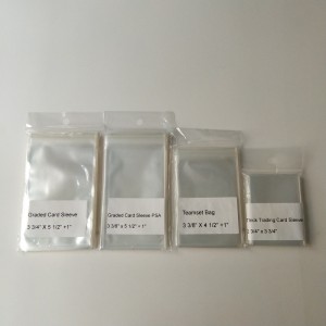 2 χιλιοστά κρυστάλλινο διαφανές πλαστικό πολυπροπυλένιο βαθμολογούνται μανίκια καρτών