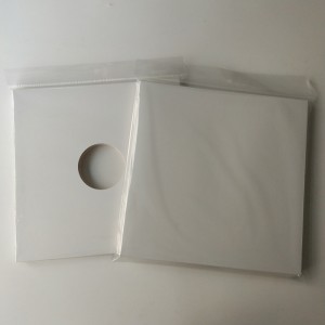 12 Χαρτί λευκού χαρτονιού LP / κάλυμμα εγγραφής Δεν υπάρχει τρύπα