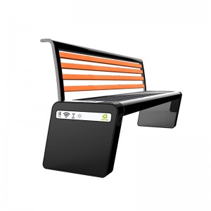 Ηλιακός έξυπνος πάγκος με δυνατότητα επιλογής ποδιού και οθόνη LED στην πλάτη