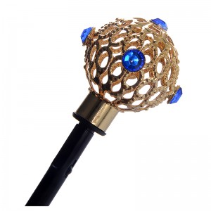 3-πλάσιο μαύρο κάλυμμα ομπρέλα λαβής μεταλλικής σφαίρας με λογότυπο εκτύπωσης