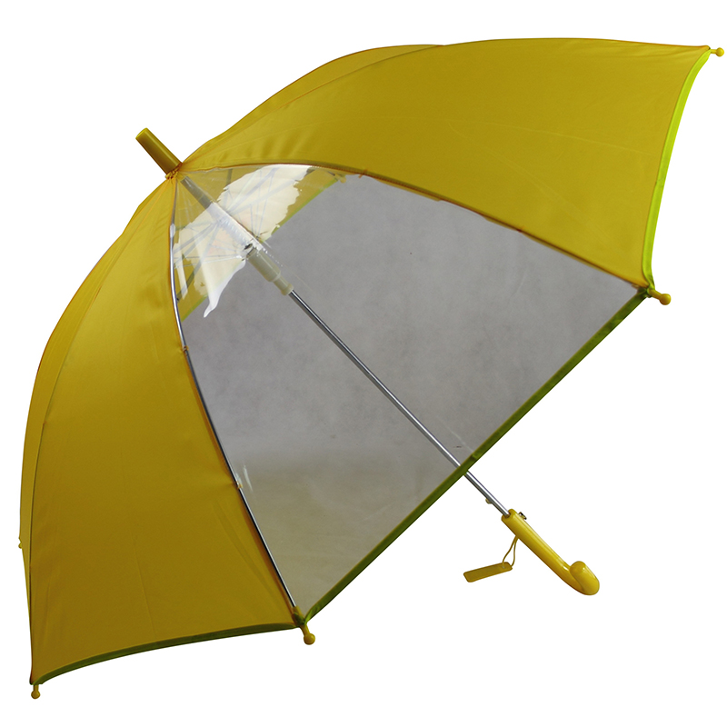 Παιδική μπλε ομπρέλα ύφασμα με παράθυρο ομπρέλα παράθυρο εκτύπωση παιδιά ομπρέλα βροχής