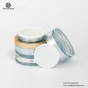 HXL235 Στρογγυλό άδειο καλλυντικό δοχείο διπλού τοίχου δοχείο περιποίησης δέρματος Jar