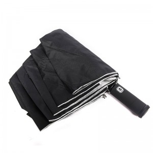 Μάρκετινγκ ζεστό πώλησης στοιχείων δάδα λαβή έθιμο εκτύπωση 3 φορές ομπρέλα πλήρη αυτόματη