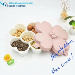 Λουλούδι σχήμα αποθήκευσης τροφίμων καραμέλα μπισκότα Διοργανωτής Bin