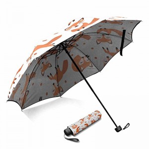 Pongee μεταλλικό σκελετό μάρκετινγκ 3 φορές αντικειμένων ηλιακής ομπρέλας