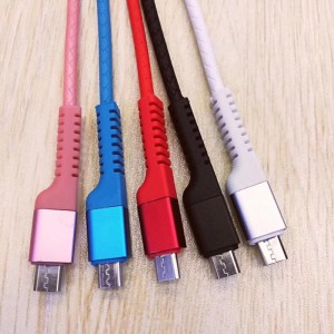 Γρήγορη φόρτιση Στρογγυλό καλώδιο TPE USB για micro USB, Τύπος C, φόρτιση με αστραπές και συγχρονισμό iPhone