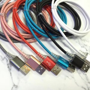 με LED Γρήγορη φόρτιση Γύρος USB καλώδιο για micro USB, Τύπος C, φόρτιση κεραυνό iPhone και συγχρονισμό