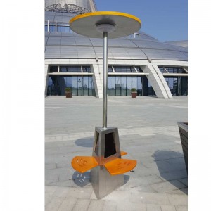 Ηλιακός θερμοσίφωνας Χαλύβδινα κάγκελα Καθίσματα διαφημιστικού τηλεφώνου και φόρτιση των δισκίων