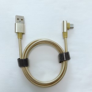 USB 2.0 Καλώδιο μεταλλικού σωλήνα φόρτισης Στρογγυλή θήκη αλουμινίου Καλώδιο USB για micro USB, φόρτιση και συγχρονισμό κεραυνών τύπου C, i...