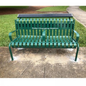 Uptown φόρτιση πάγκο με ηλιακά πάνελ Πίσω