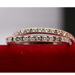 925 Diamond Rose, Golden Star, Χρυσό δαχτυλίδι, Ευρωπαϊκό και Αμερικάνικο άνεμο