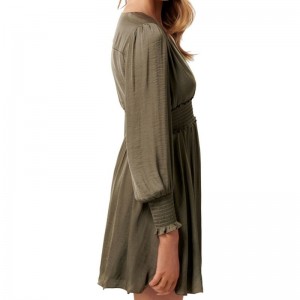 Ζεστό πωλούν μακρύ φόρεμα μίνι φόρεμα γυναικών χακί