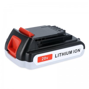Li-ion 2000mAh 20V μπαταρίες αντικατάστασης για Black \u0026 Decker LB20, LBX20, LBX4020, LB2X4020 Εργαλεία