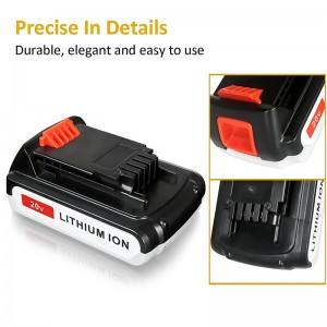Li-ion 2000mAh 20V μπαταρίες αντικατάστασης για Black \u0026 Decker LB20, LBX20, LBX4020, LB2X4020 Εργαλεία