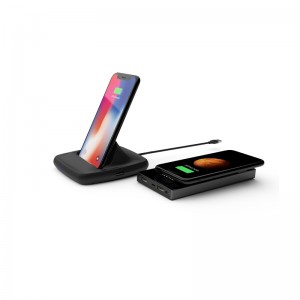 KPS-Z01 Νέα αποσπώμενη συσκευή USB 5W σε ένα ασύρματο φορτιστή 10000mah powerbank QI