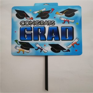 Προσαρμοσμένη εκτύπωση υπαίθρια χρήση σημάδι Yard πλαστικό φύλλο διακοσμήσεις διακοπών