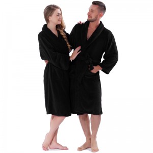 Ζευγάρι στερεών χρωμάτων Coral Fleece Robe