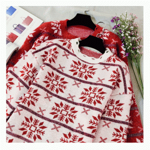 Νέα Άφιξη Νέα Loose Leaf Jacquard Tops Πλεκτά Πουλόβερ Πουλόβερ Για Κυρίες