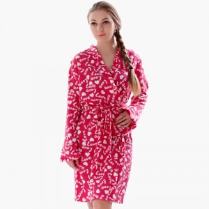 Ενηλίκων Fleece Robe Printed Kimono Pajama