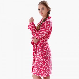 Ενηλίκων Fleece Robe Printed Kimono Pajama