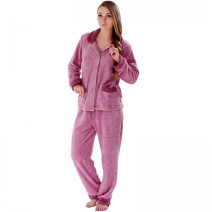 Γυναίκες Στερεό Coral Fleece Ενηλίκων Pajama