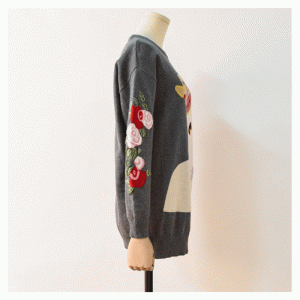 Λογότυπο προσαρμοσμένο Loose Αμερικανική ευρωπαϊκή μέγεθος Crown σκουλαρίκια στερλίνα φόρεμα πουλόβερ γυναικών