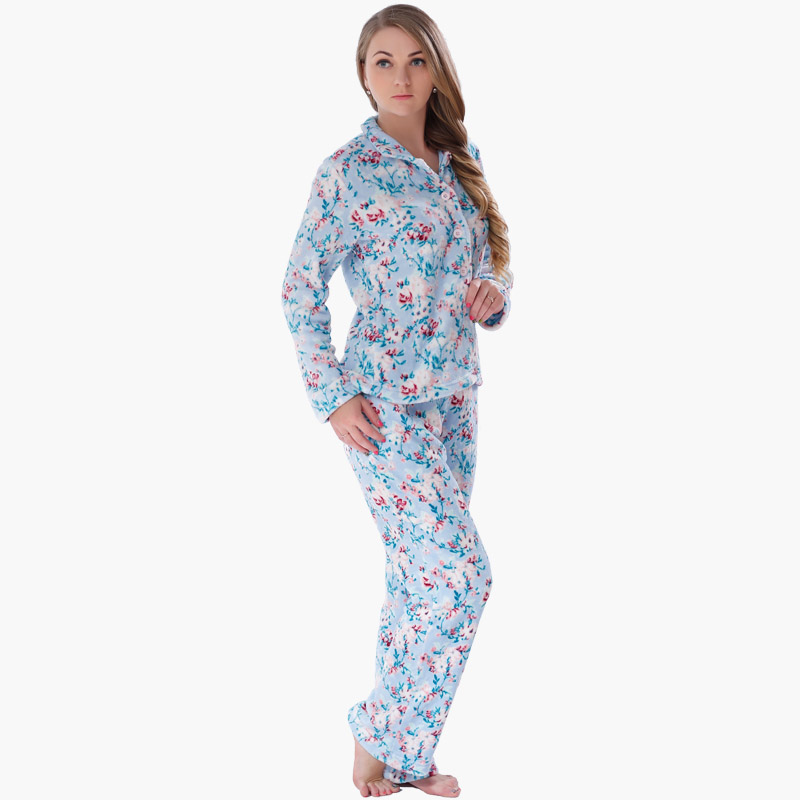 Γυναίκες τυπωμένο Coral Fleece Pajama Σετ