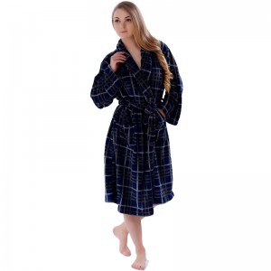 Ζεύγος Fleece Robe Ριγέ τυπωμένο πιτζάμα