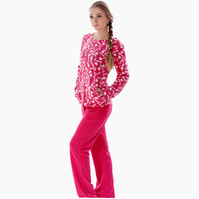 Γυναίκες τυπωμένο μικροϊνών Fleece Pajama Σετ